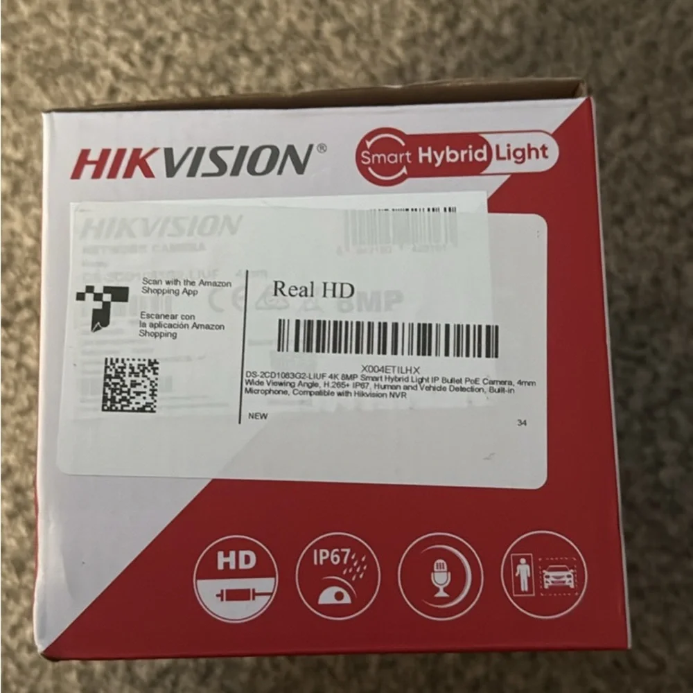 Hikvision Black and White Smart Hybrid Camera